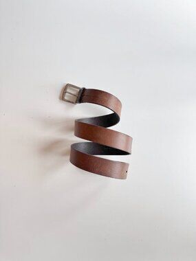 LEVI'S Brown Leather Silver Buckle Hip Belt, Size 40
